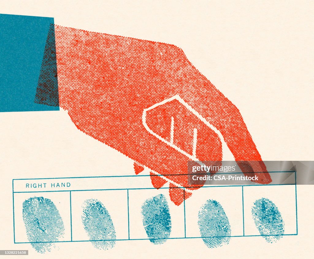 Hand und Fingerabdrücke