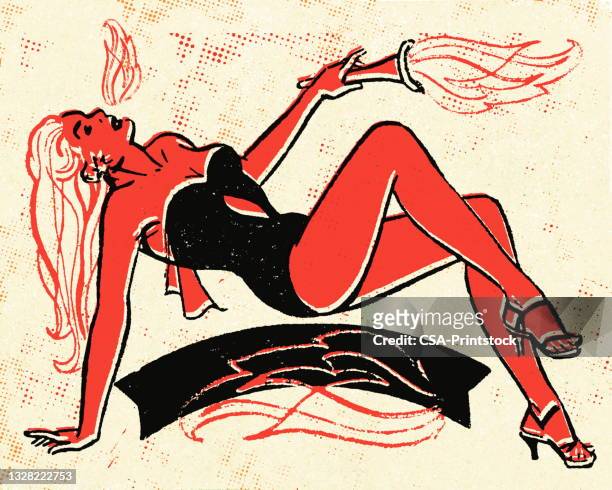 sexy woman posing - hot glamour models stock illustrations