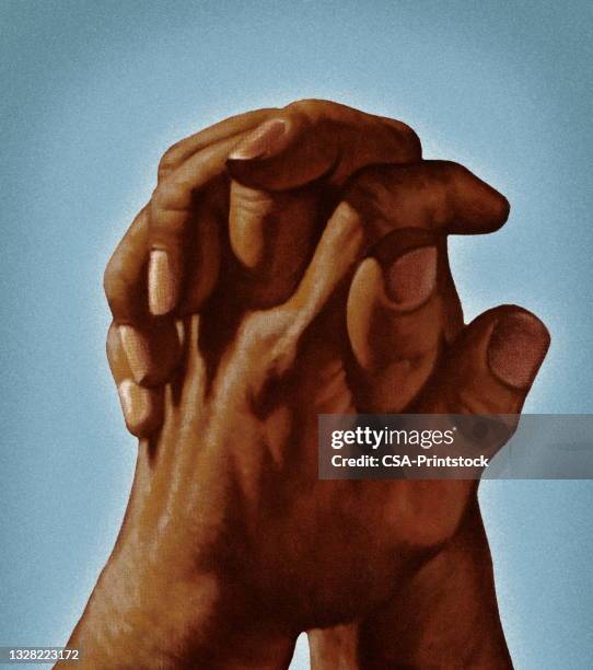 握りしめた手 - 祈る 手点のイラスト素材／クリップアート素材／マンガ素材／アイコン素材