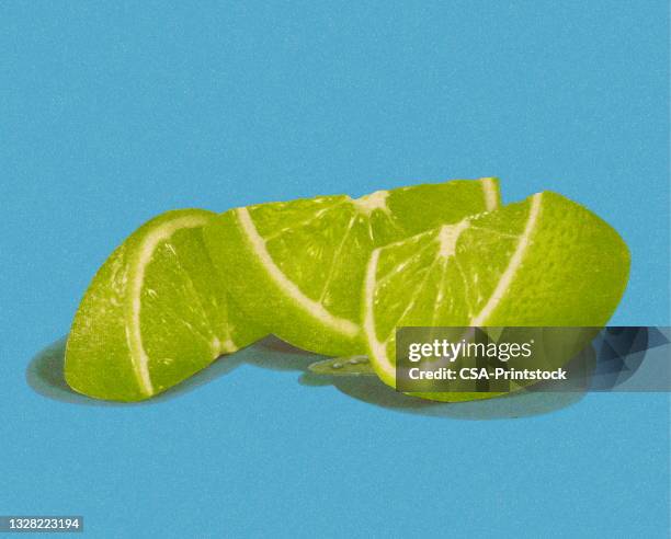 lime wedges - lime stock illustrations