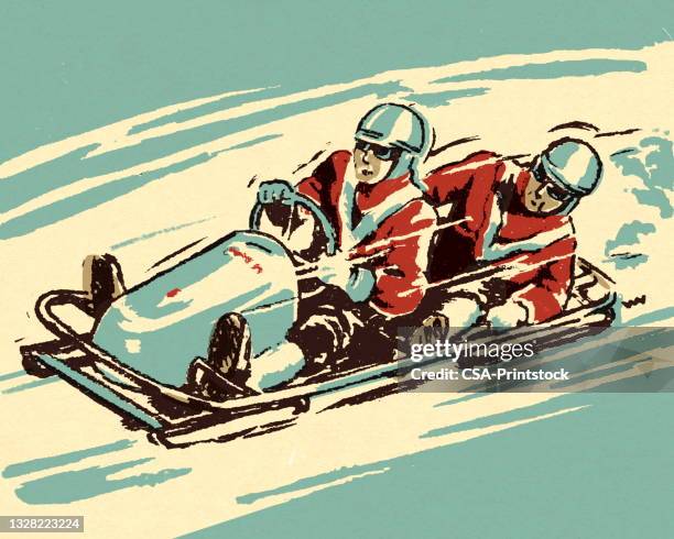 Bob Sledding Racing 107 Bob Sled High Res Illustrations - Getty Images