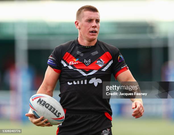 Jacob Jones of London Broncos looks on during the Betfred Championship match between London Broncos and York City Knights at Trailfinders Sports...