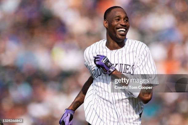 Denver Nuggets' player Will Barton during the MLB All-Star Celebrity Softball Game at Coors Field on July 11, 2021 in Denver, Colorado.