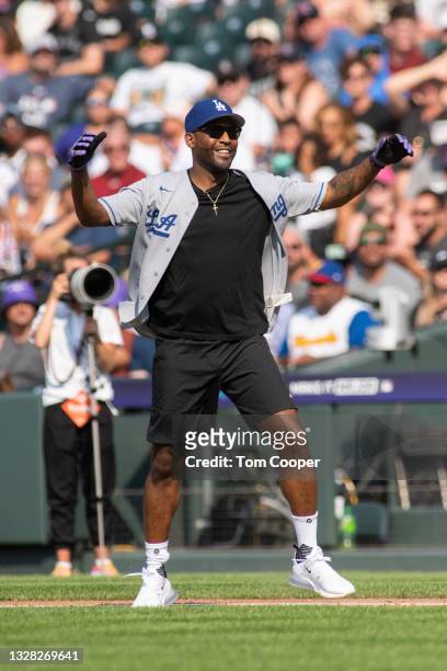 Personality Karamo Brown during the MLB All-Star Celebrity Softball Game at Coors Field on July 11, 2021 in Denver, Colorado.