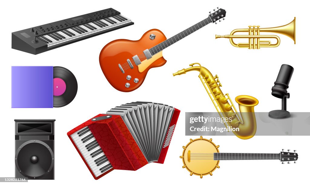 Musical Instruments Realistic Set