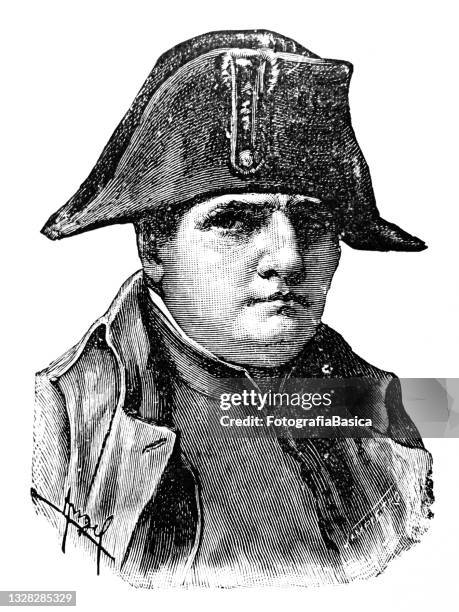 stockillustraties, clipart, cartoons en iconen met napoleon bonaparte - fotografia