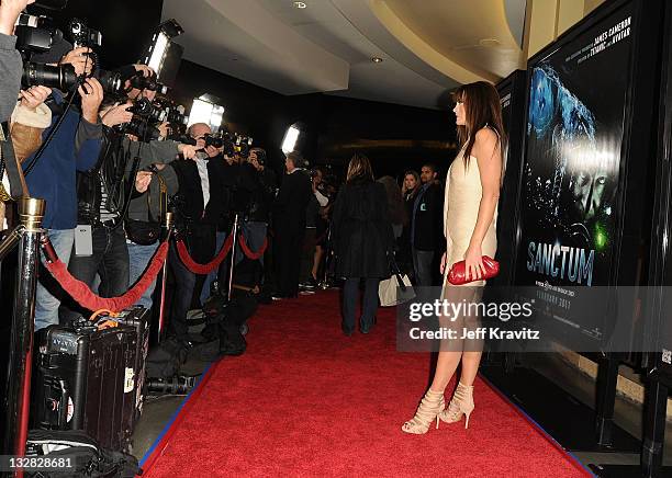 Actress Alice Parkinson attends the Los Angeles premiere of "Sanctum" at Grauman's Chinese Theatre on January 31, 2011 in Hollywood, California.