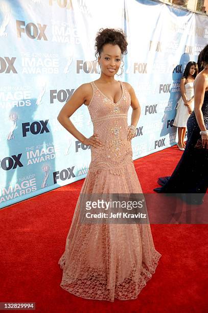 Actress Jennia Fredrique arrives at the 42nd Annual NAACP Image Awards held at The Shrine Auditorium on March 4, 2011 in Los Angeles, California.