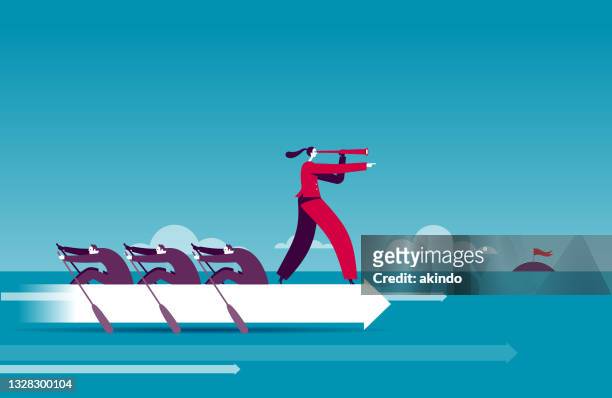 teamwork concept - oar stock illustrations