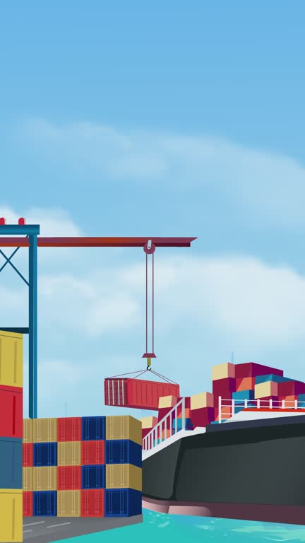 Container Track Cartoon Shipping Container Cartoon Videos and HD Footage - Getty Images