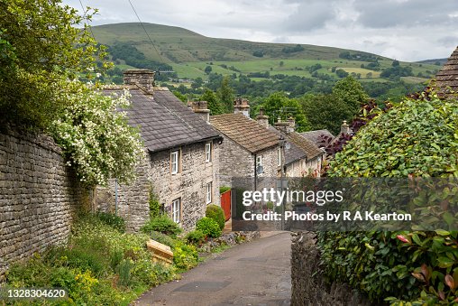 Stone cottages in the village of Castleton, Derbyshire, England Stone cottages in the village of Castleton, Derbyshire, England