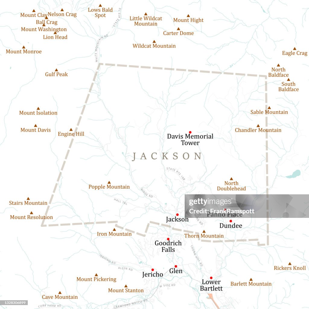 NH Carroll Jackson Vector Road Map