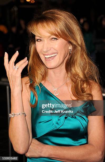 Actress Jane Seymour arrives at the Los Angeles premiere of "Waiting for Forever" held at Pacific Theaters at the Grove on February 1, 2011 in Los...