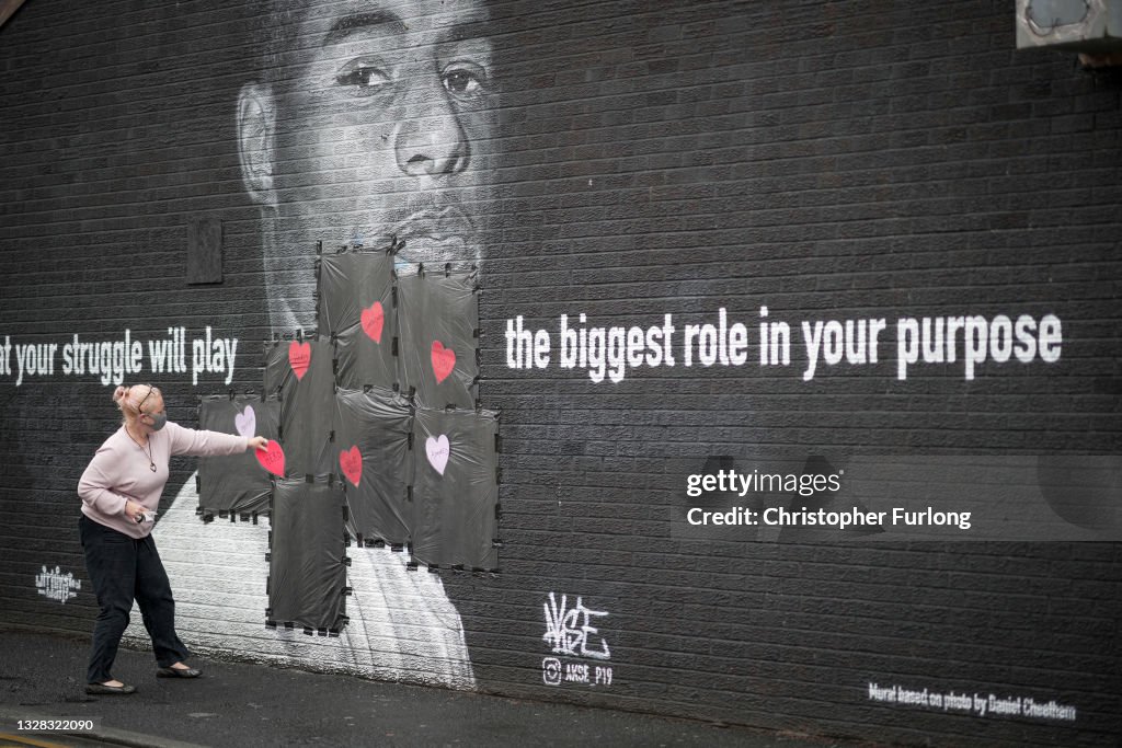 Mural Of Marcus Rashford Defaced In Manchester After Euros Loss