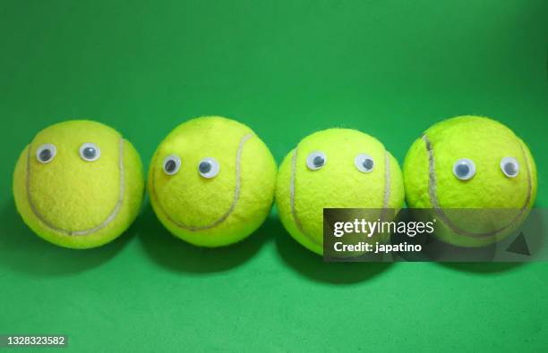 tennis balls - google eyes stock pictures, royalty-free photos & images