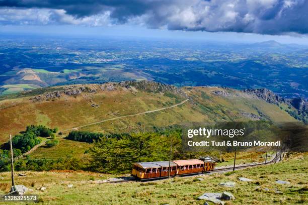 rance, basque country, ascain, la rhune, the rhune train - pays basque stock pictures, royalty-free photos & images