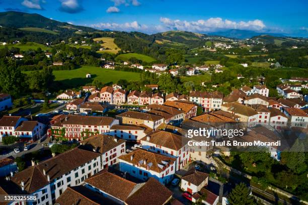 france, basque country, espelette village - france chili stock pictures, royalty-free photos & images