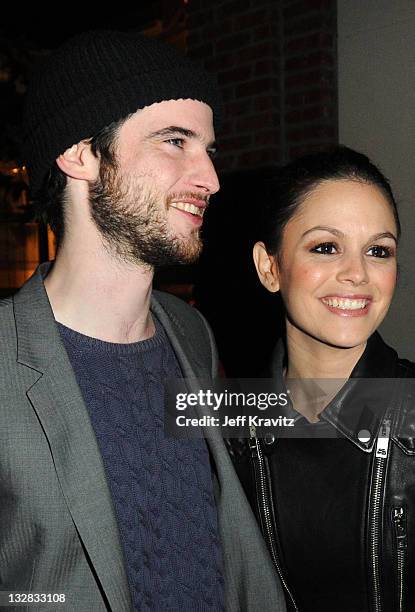 Actor Tom Sturridge and actress Rachel Bilson attend the Los Angeles premiere of "Waiting for Forever" after party at the Grove on February 1, 2011...