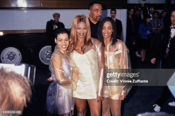 American hip-hop group Salt-N-Pepa at the 22nd American Music Awards at the Shrine Auditorium in Los Angeles, California, 30th January 1995. From...