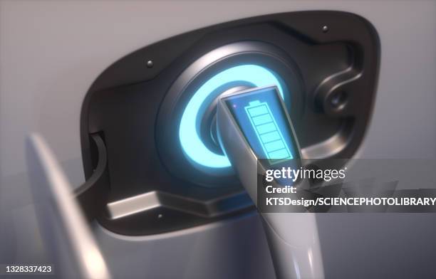 electric vehicle charging, illustration - electrical conductor stock pictures, royalty-free photos & images