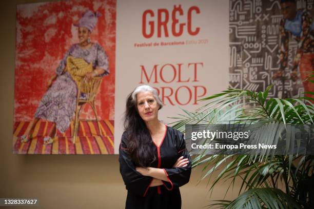 The dancer Maria Pages poses during the presentation of the flamenco choreography 'Paraiso de los negros', at the Palau de la Virreina, on 12 July,...