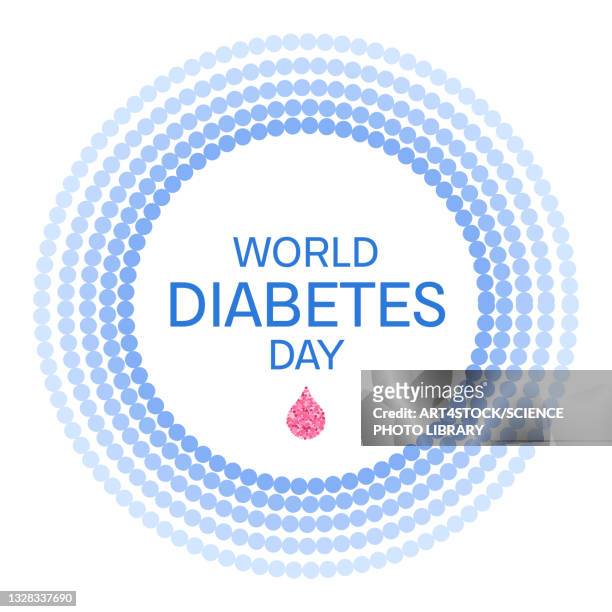 stockillustraties, clipart, cartoons en iconen met world diabetes day, illustration - annual global charity day