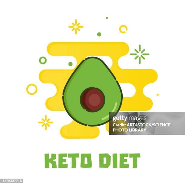 keto diet, conceptual illustration - low carb diet stock illustrations