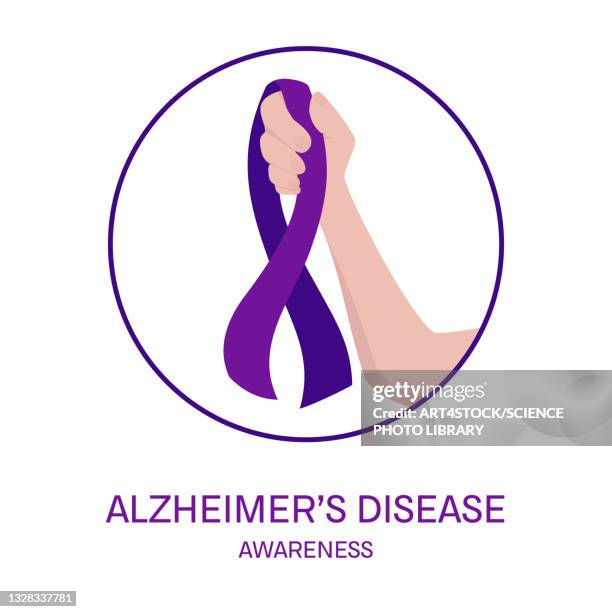 alzheimer’s disease awareness, conceptual illustration - memory loss stock illustrations