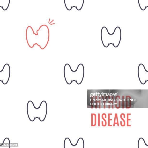 thyroid disease, conceptual illustration - endocrinologist stock illustrations