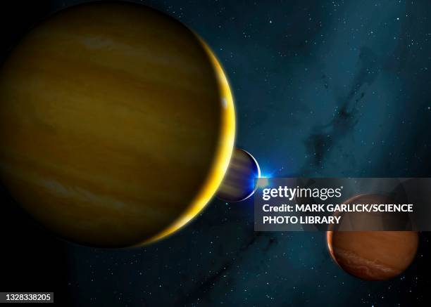 pinball planets around hr 8799 - extrasolar planet stock pictures, royalty-free photos & images