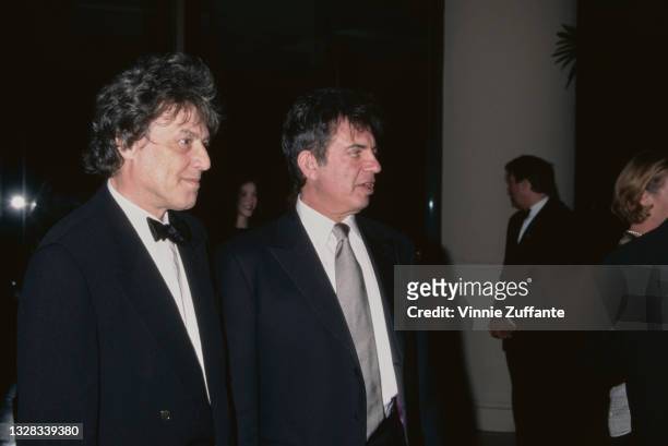 Screenwriters Tom Stoppard and Marc Norman attend the 51st Writers Guild of America Awards at the Beverly Hilton Hotel in Beverly Hills, California,...