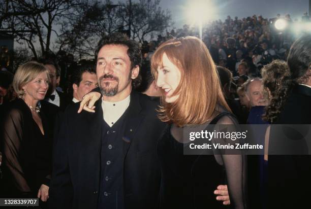 American singer, songwriter and musician Bruce Springsteen and his wife Patti Scialfa at the 66th Annual Academy Awards at the Dorothy Chandler...