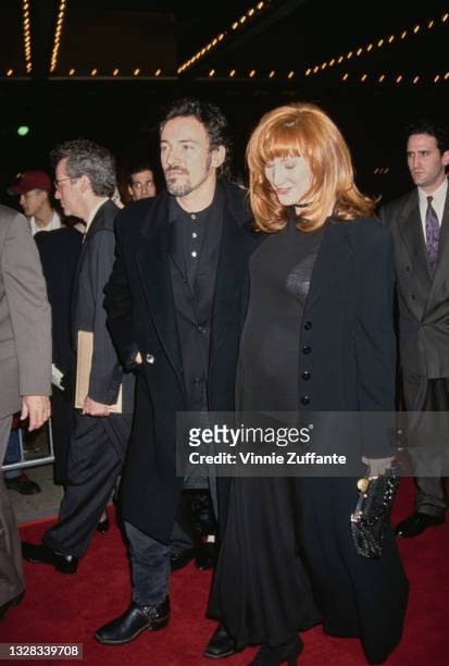 American singer, songwriter and musician Bruce Springsteen and his wife Patti Scialfa attend the world premiere of the film 'Philadelphia' at the...