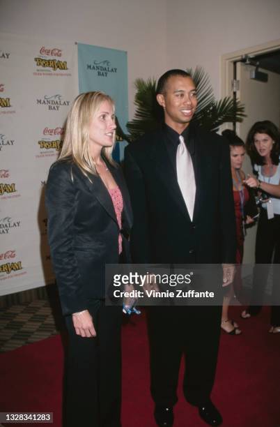 American golfer Tiger Woods and his girlfriend Joanna Jagoda attend the Tiger Jam III annual Tiger Woods Foundation fundraiser for children's...