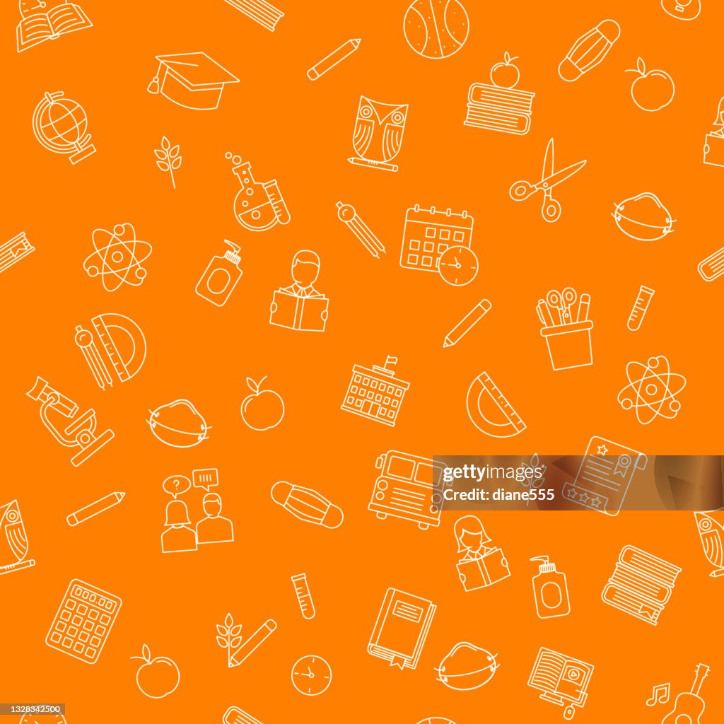 Back To School Seamless Pattern