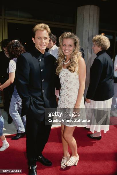 American actors David Yost and Kelly Packard, USA, 1995.