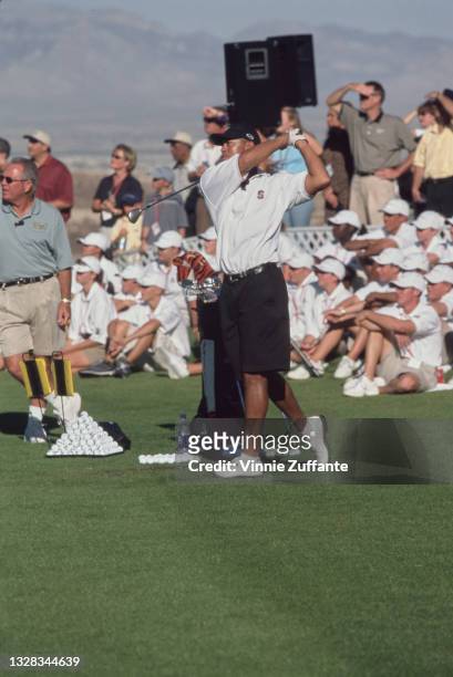 American golfer Tiger Woods attends the Tiger Jam III benefit in aid of the Tiger Woods Foundation, in Las Vegas, USA, 7th October 2000.