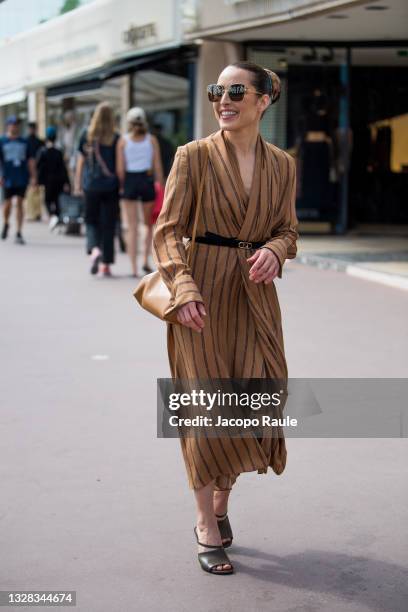 Noomi Rapace is seen during the 74th annual Cannes Film Festival at on July 12, 2021 in Cannes, France.