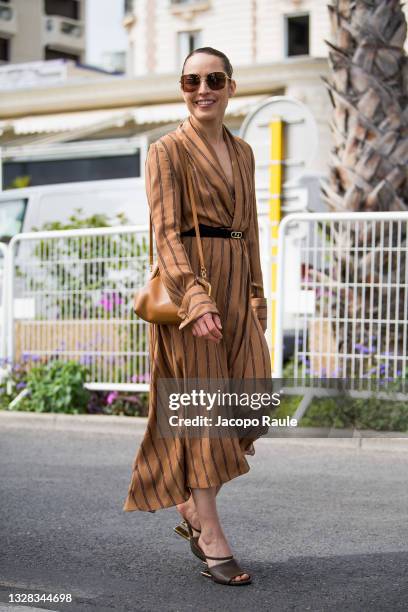 Noomi Rapace is seen during the 74th annual Cannes Film Festival at on July 12, 2021 in Cannes, France.