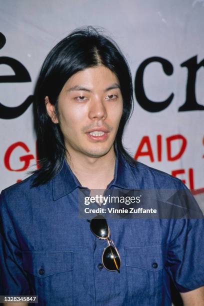 American guitarist James Iha of rock band the Smashing Pumpkins announces a benefit concert for Five Acres - the Boys and Girls Aid Society of Los...