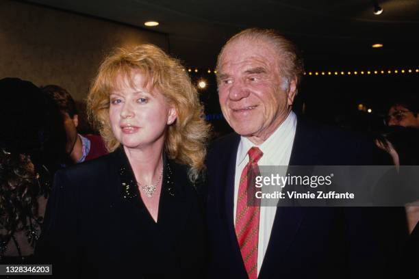 American actor Lionel Stander and his wife Stephanie attend the premiere of 'Chances Are' at the Mann's Bruin Theatre in Los Angeles, USA, 8th March...