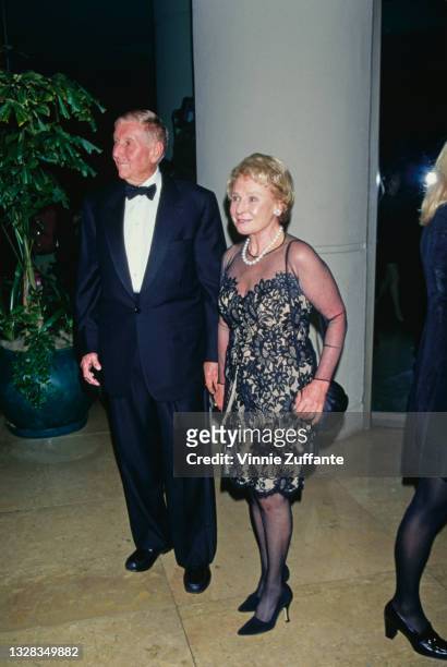 American media magnate Sumner Redstone and his wife Phyllis attend the 11th Annual Moving Picture Ball in aid of the American Cinematheque, at the...