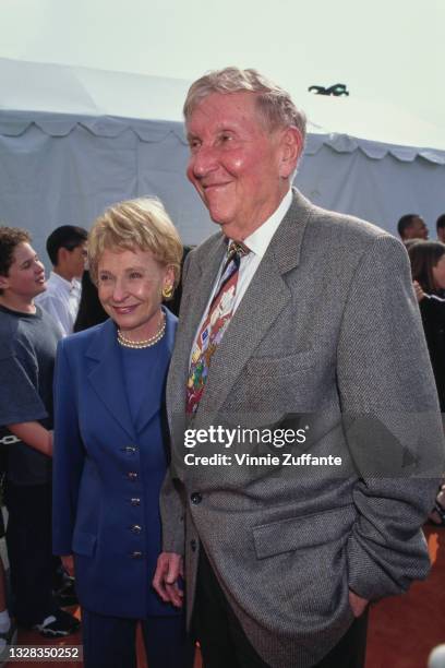 American media magnate Sumner Redstone and his wife Phyllis attend the 10th Annual Nickelodeon Kids Choice Awards in Los Angeles, USA, 19th April...