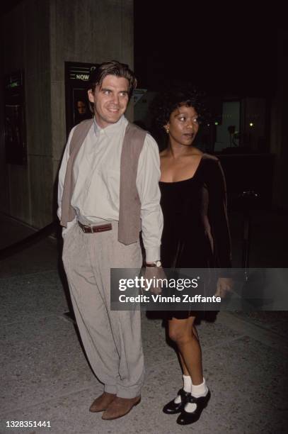 American actress Alfre Woodard and her husband Roderick Spencer attend a benefit screening of 'The House of the Spirits' for American Cinematheque,...