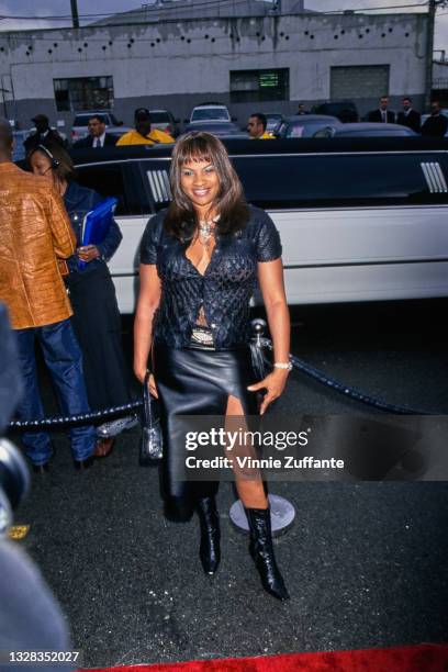 Rapper Sandra Denton, aka Pepa of American hip hop group Salt-N-Pepa attends the Soul Train Music Awards at the Shrine Auditorium in Los Angeles,...