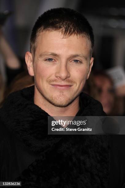 Actor Charlie Bewleyarrives at the Los Angeles premiere of "The Twilight Saga: Breaking Dawn Part 1" held at Nokia Theatre L.A. Live on November 14,...