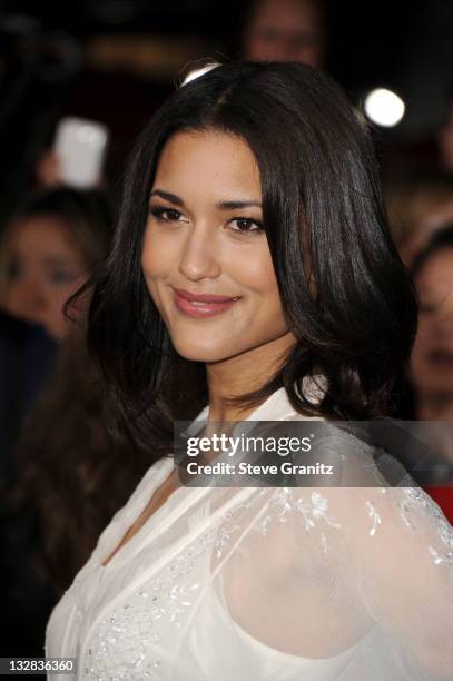 Actress Julia Jones arrives at the Los Angeles premiere of "The Twilight Saga: Breaking Dawn Part 1" held at Nokia Theatre L.A. Live on November 14,...