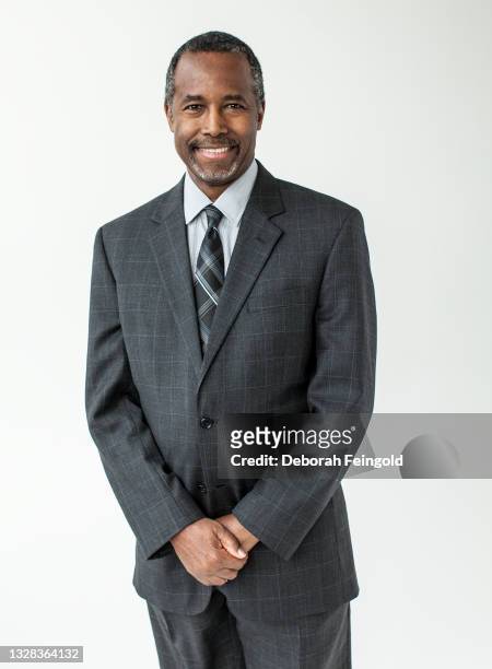 Deborah Feingold/Corbis via Getty Images) Portrait of American surgeon Ben Carson as he poses against a white background, New York, New York, 2013....
