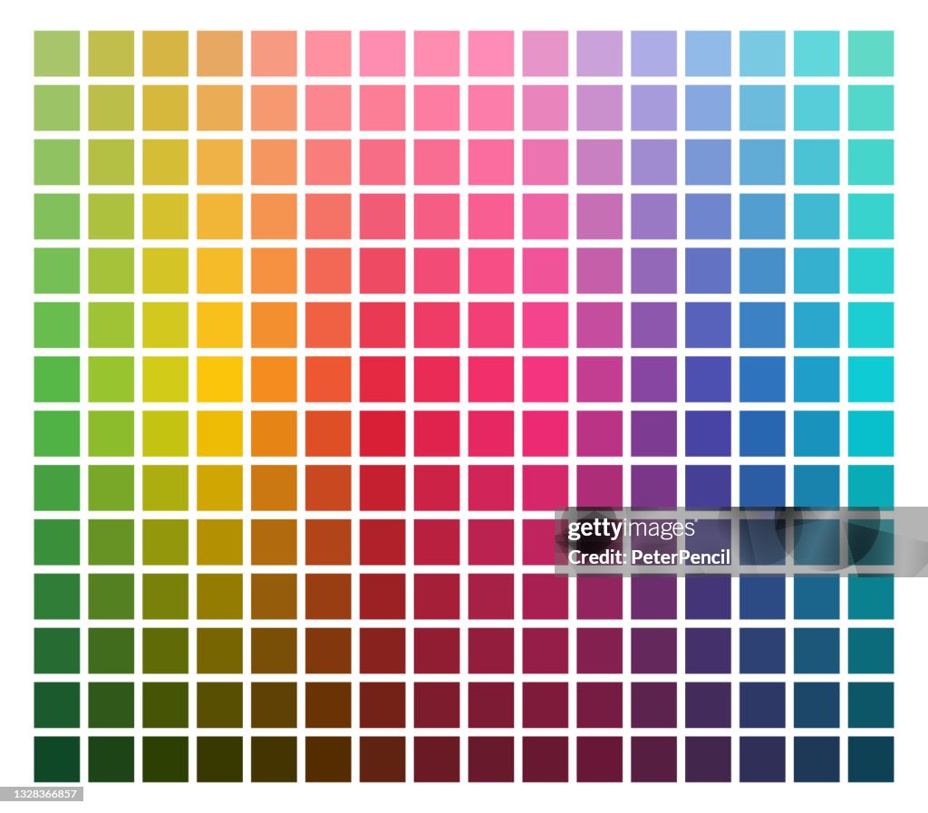 Color Palette Color Chart Print Test Page Color Codes Rgb Hex Html Vector  Color High-Res Vector Graphic - Getty Images
