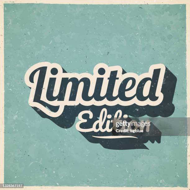 limited edition. icon in retro vintage style - old textured paper - limited edition stock illustrations